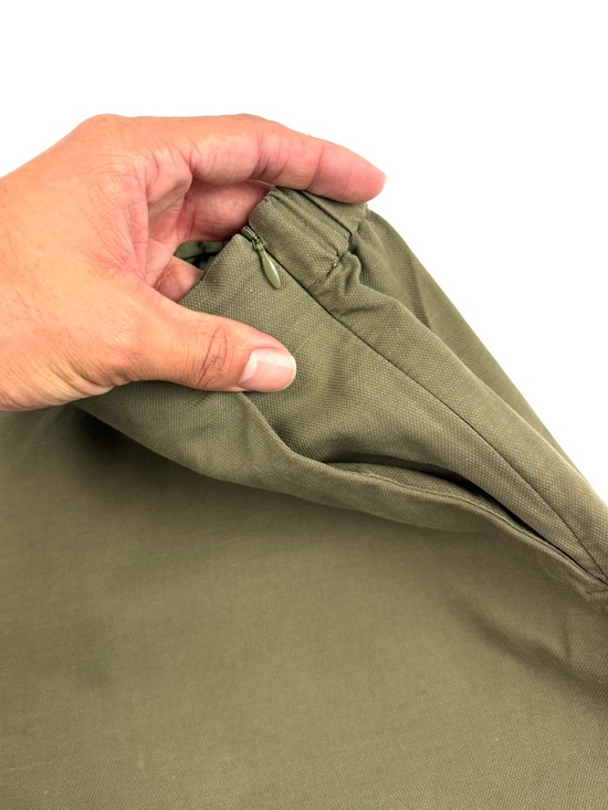 Eileen Fisher Olive Green Cotton Hemp Lantern Ankle Pant Easy Fit - Picture 8 of 12